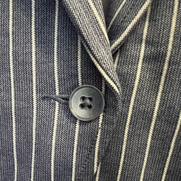 Betabrand Transcendent Blazer in Aegean Pinstripe - Size Large - Picture 6 of 7